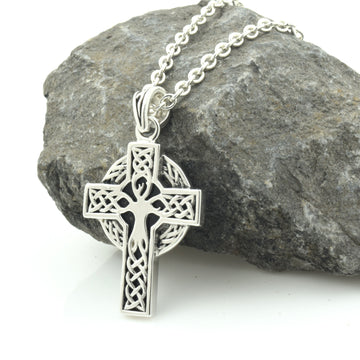 Silver Tree of Life Cross Necklace