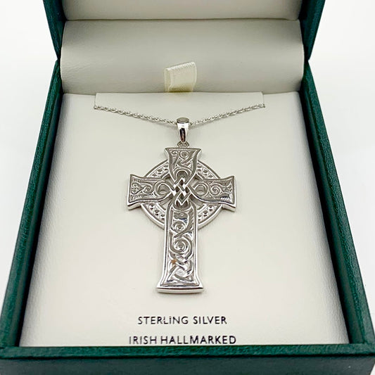 Sterling Silver Apostles Celtic Cross Necklace