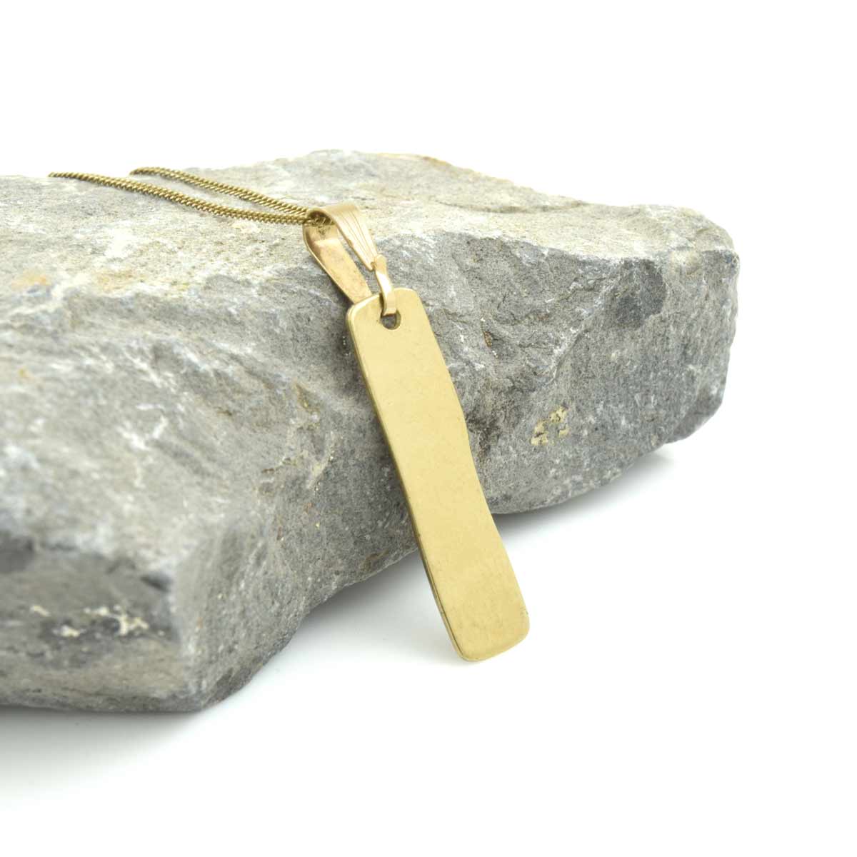 9K Gold Ogham Necklace Personalized