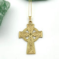 10k Gold Large Celtic Cross on a white foreground 