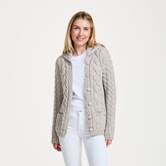 Belcarra Ladies Aran Cardigan