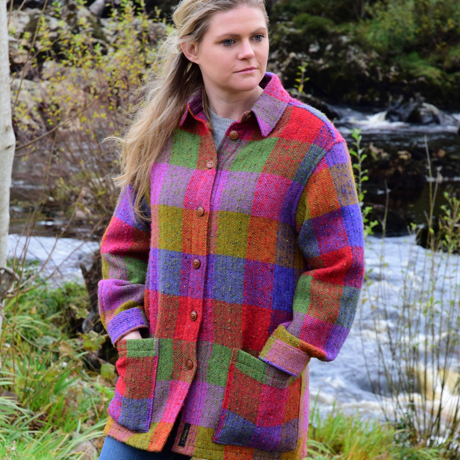 Studio Donegal Ladies Tweed Shirt Jacket