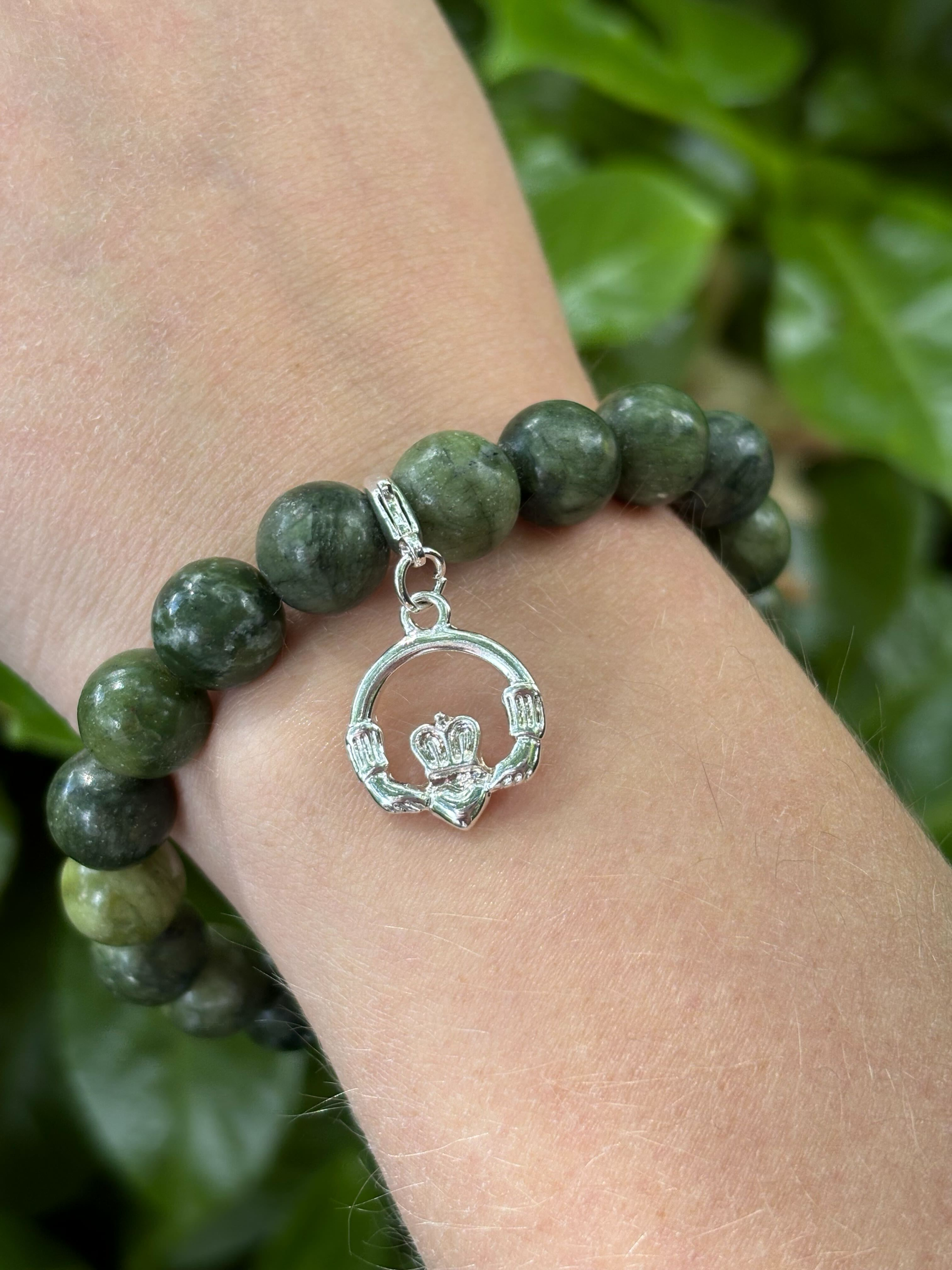 Connemara Marble Claddagh Bracelet