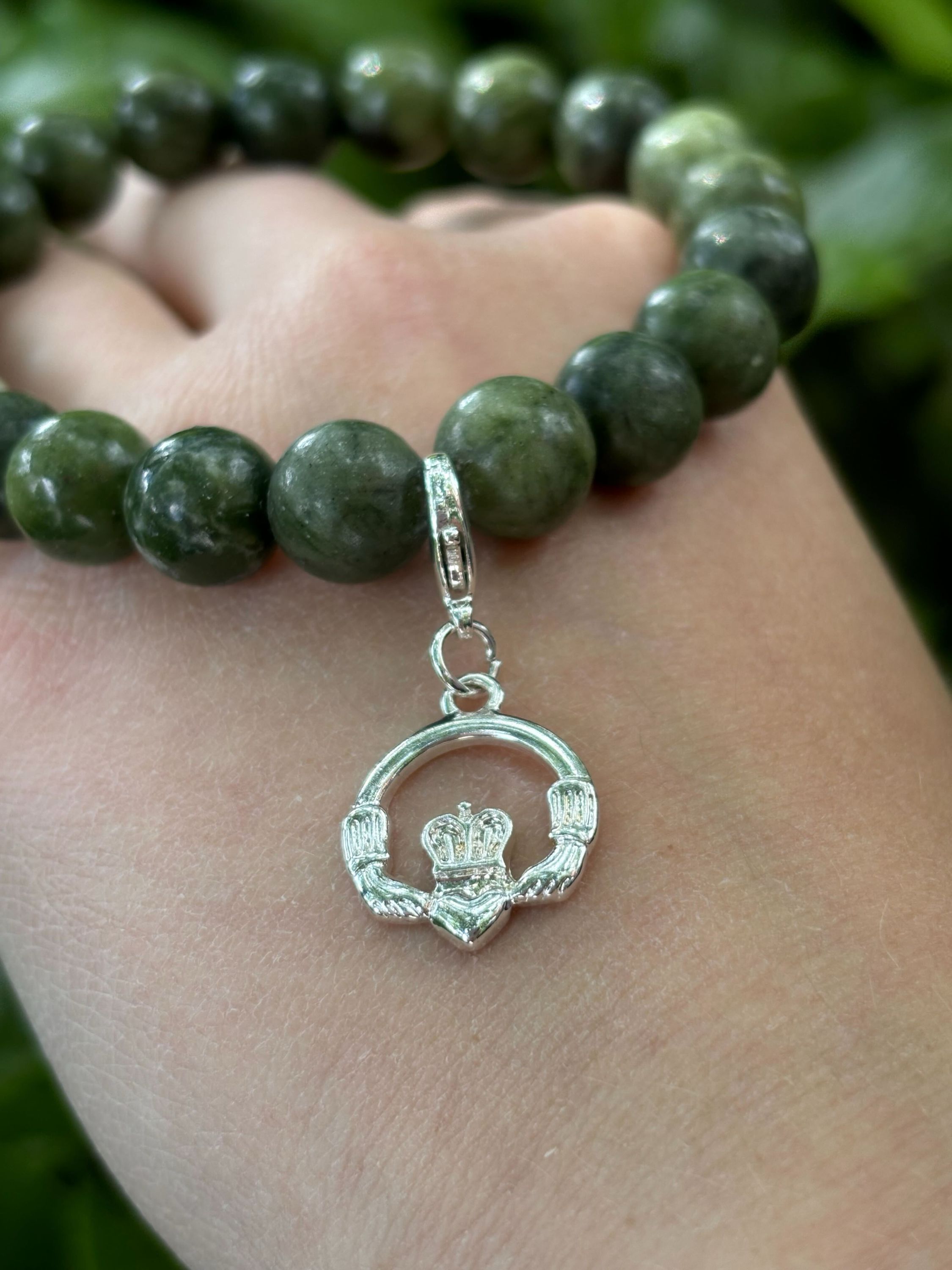 Connemara Marble Claddagh Bracelet