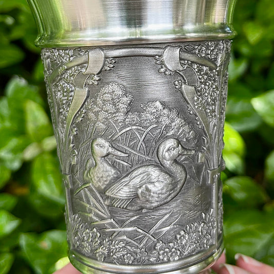 Mullingar Pewter Woodlands Beaker - The Duck