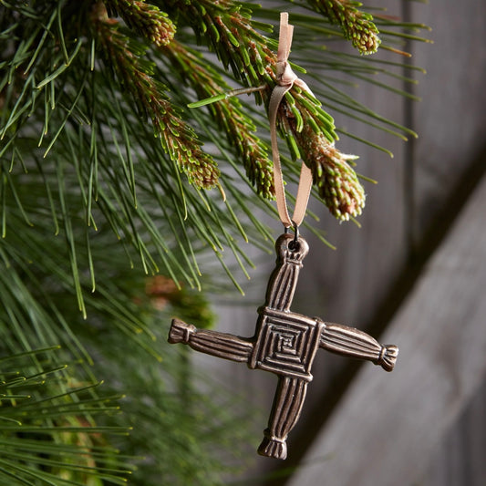 Brigids Cross Bronze Ornament