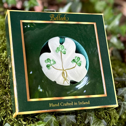 Belleek Classic Shamrock Hanging Ornament