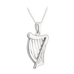 Sterling Silver Harp Pendant