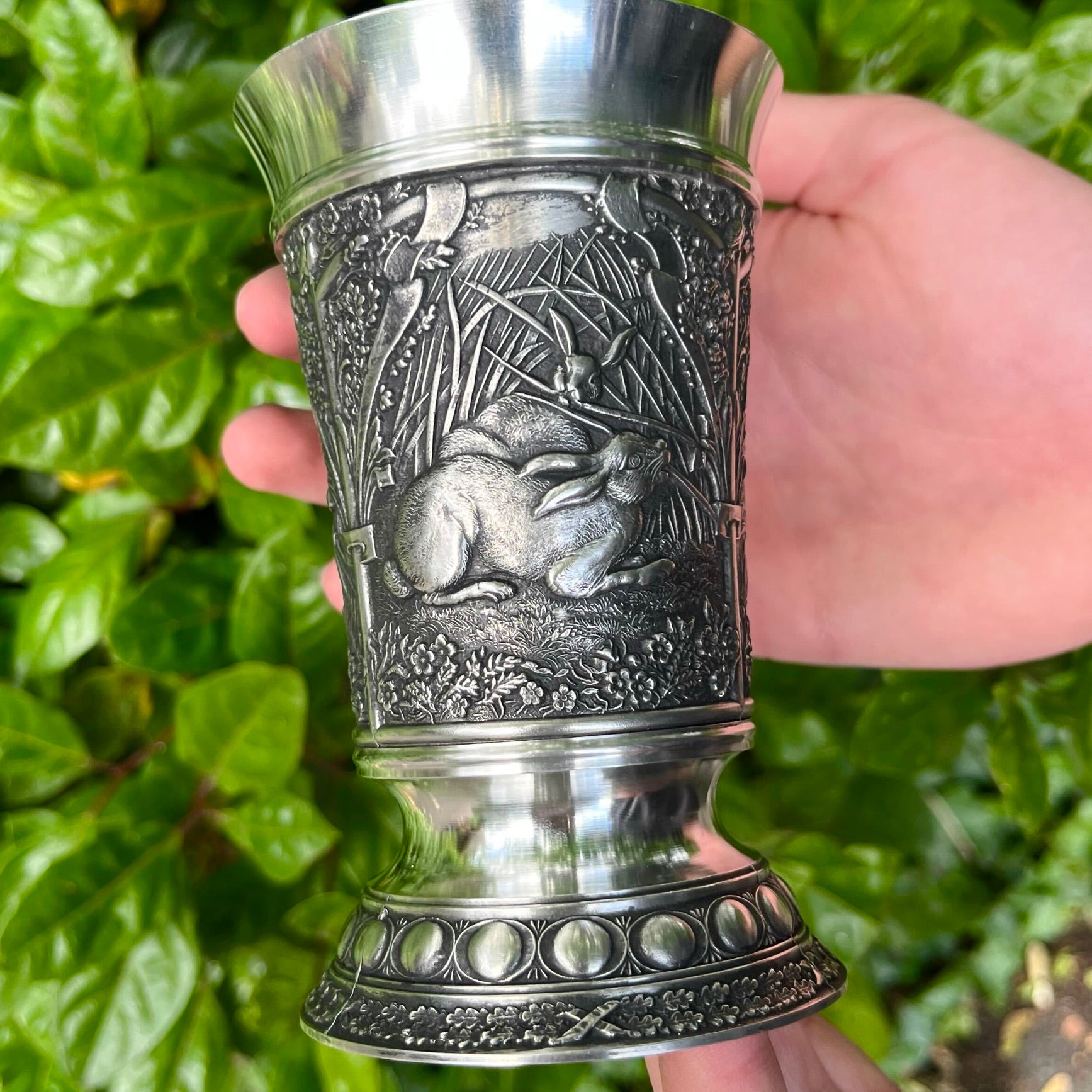 Mullingar Pewter Woodlands Beaker - The Hare