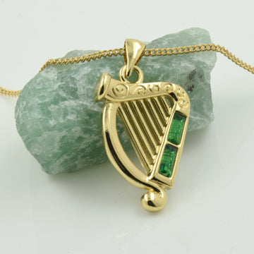 Gold Plated Harp Necklace