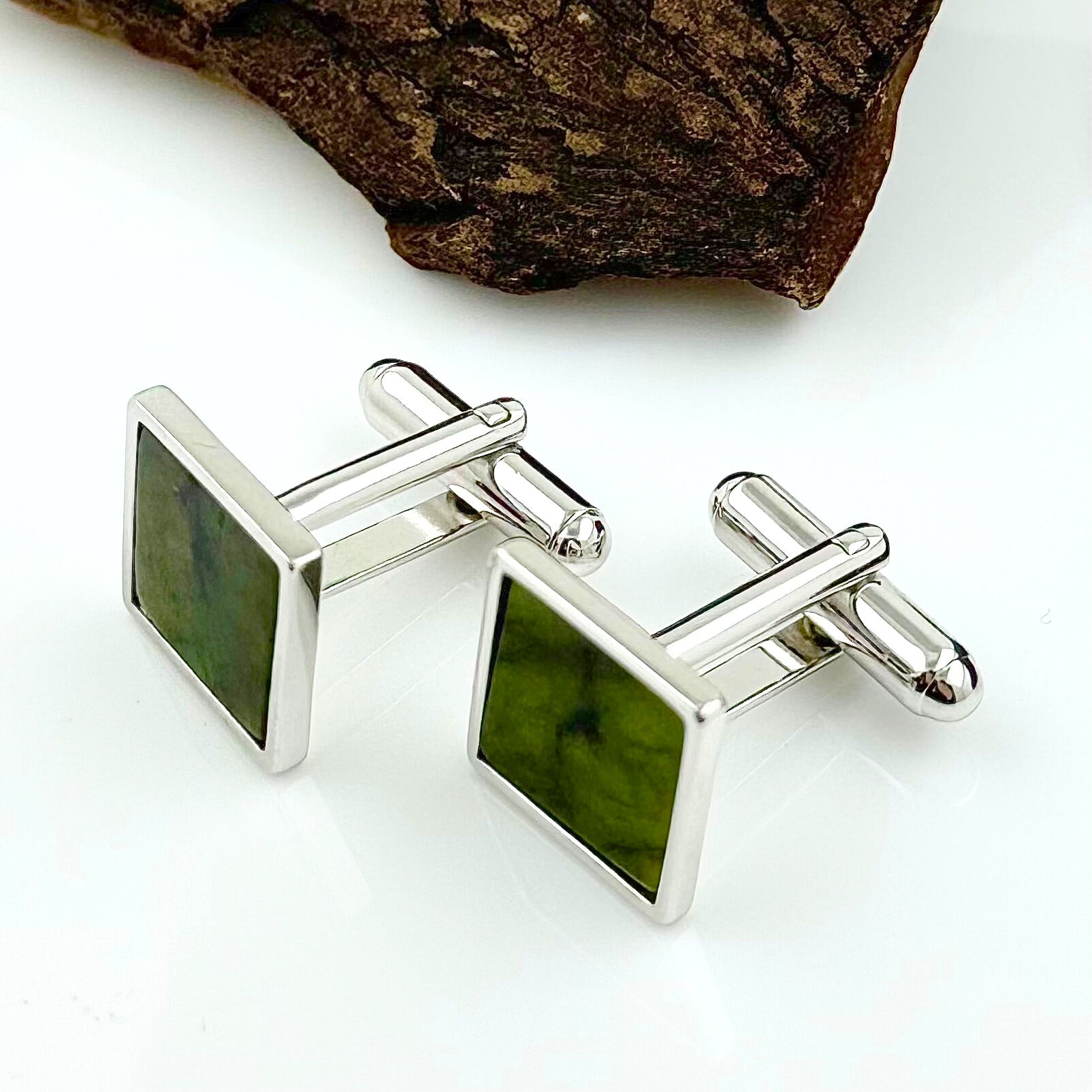 Connemara Marble Cufflinks Square