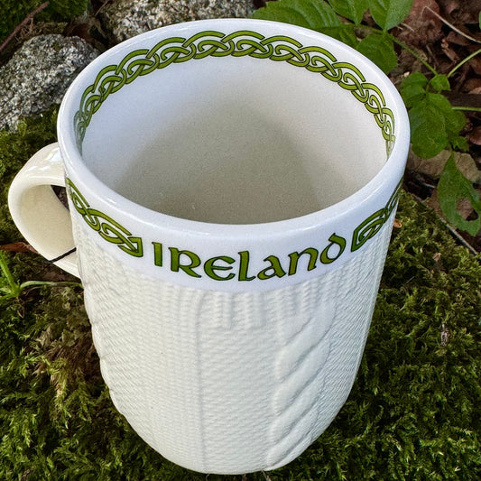 Beige Aran Stitch Irish Mug