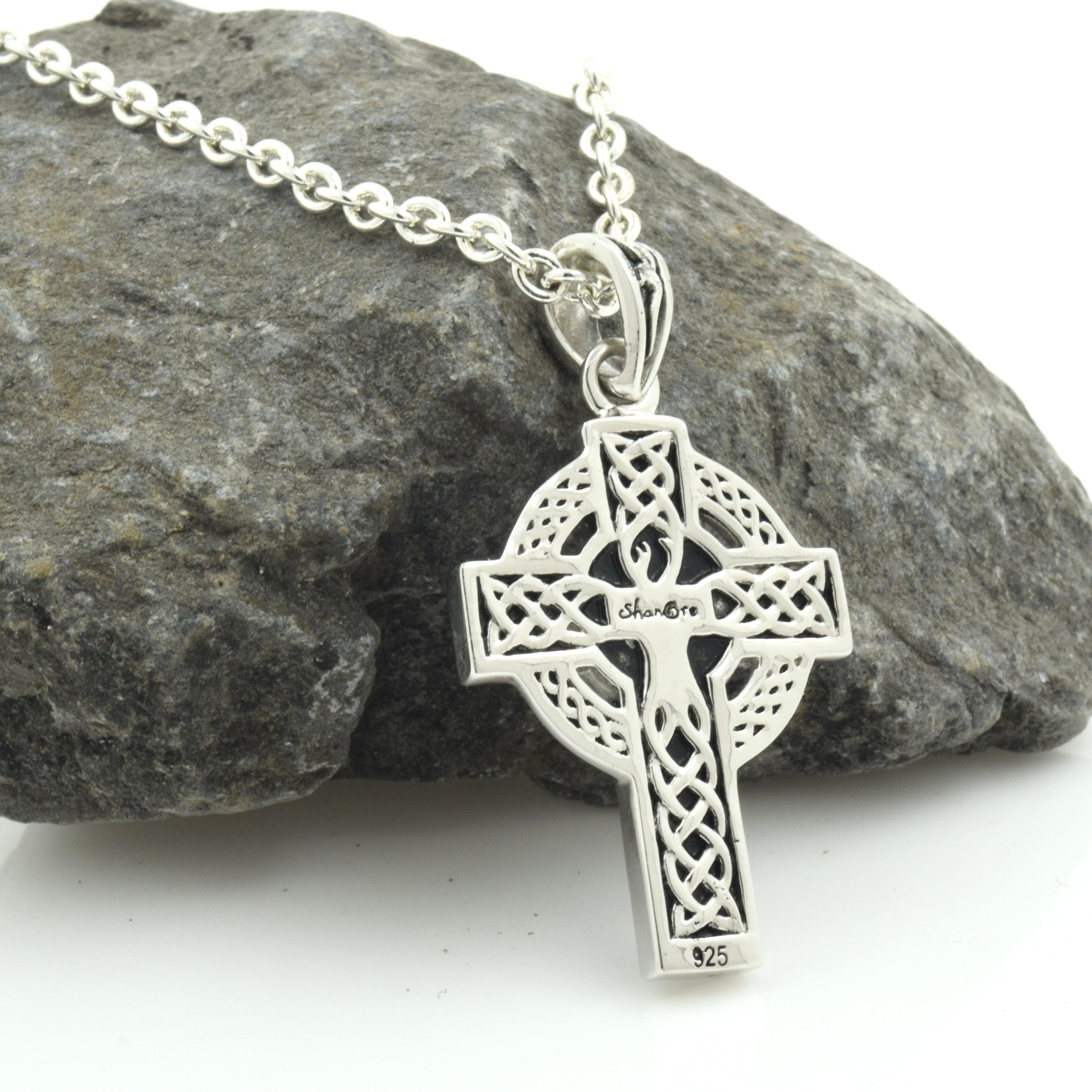 Silver Tree of Life Cross Necklace