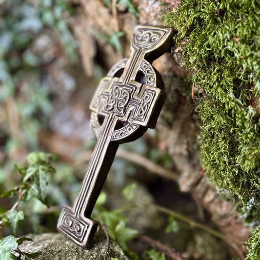 Celtic Cross of Durrow Bronze Plaque