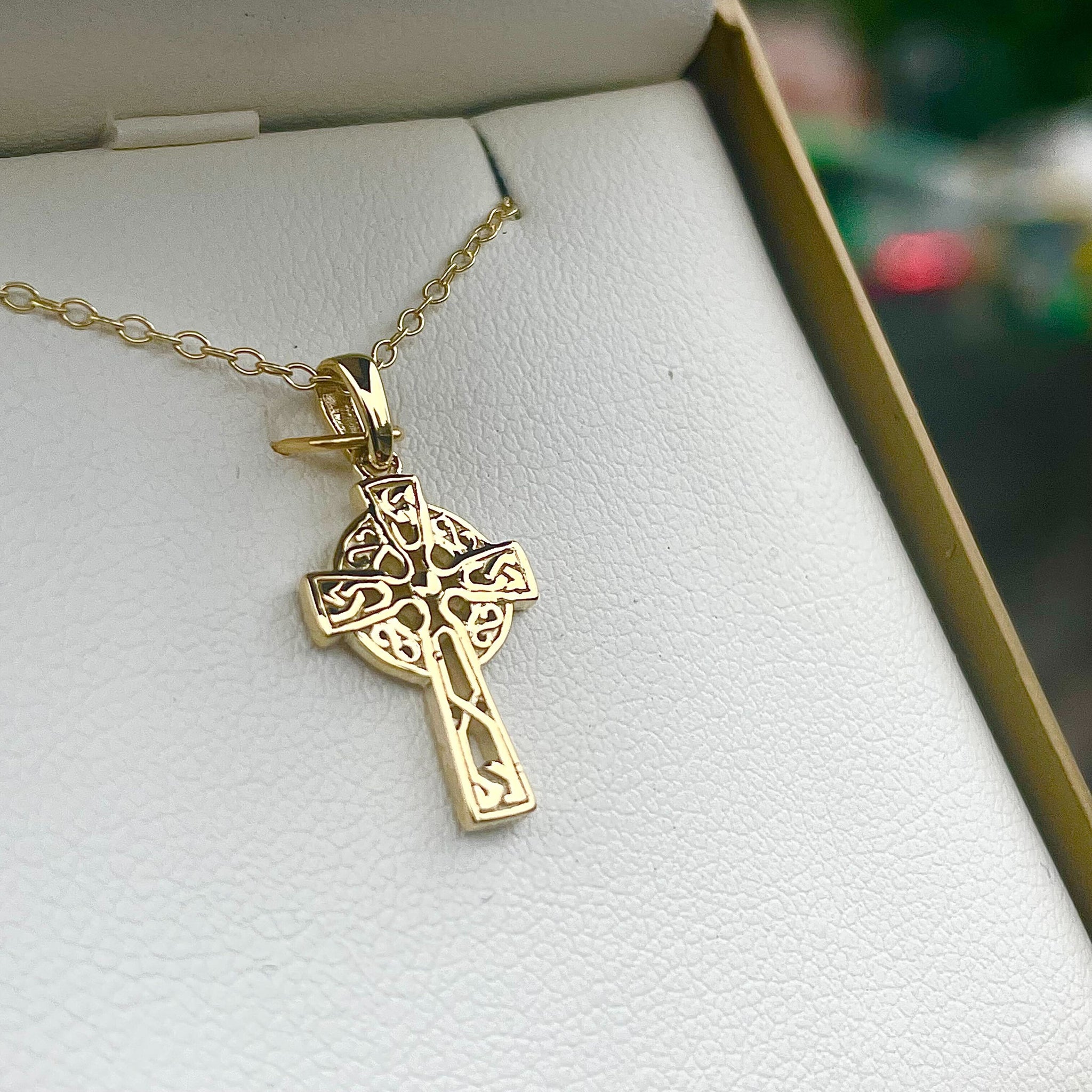 Classic 10K Gold Small Celtic Cross Pendant