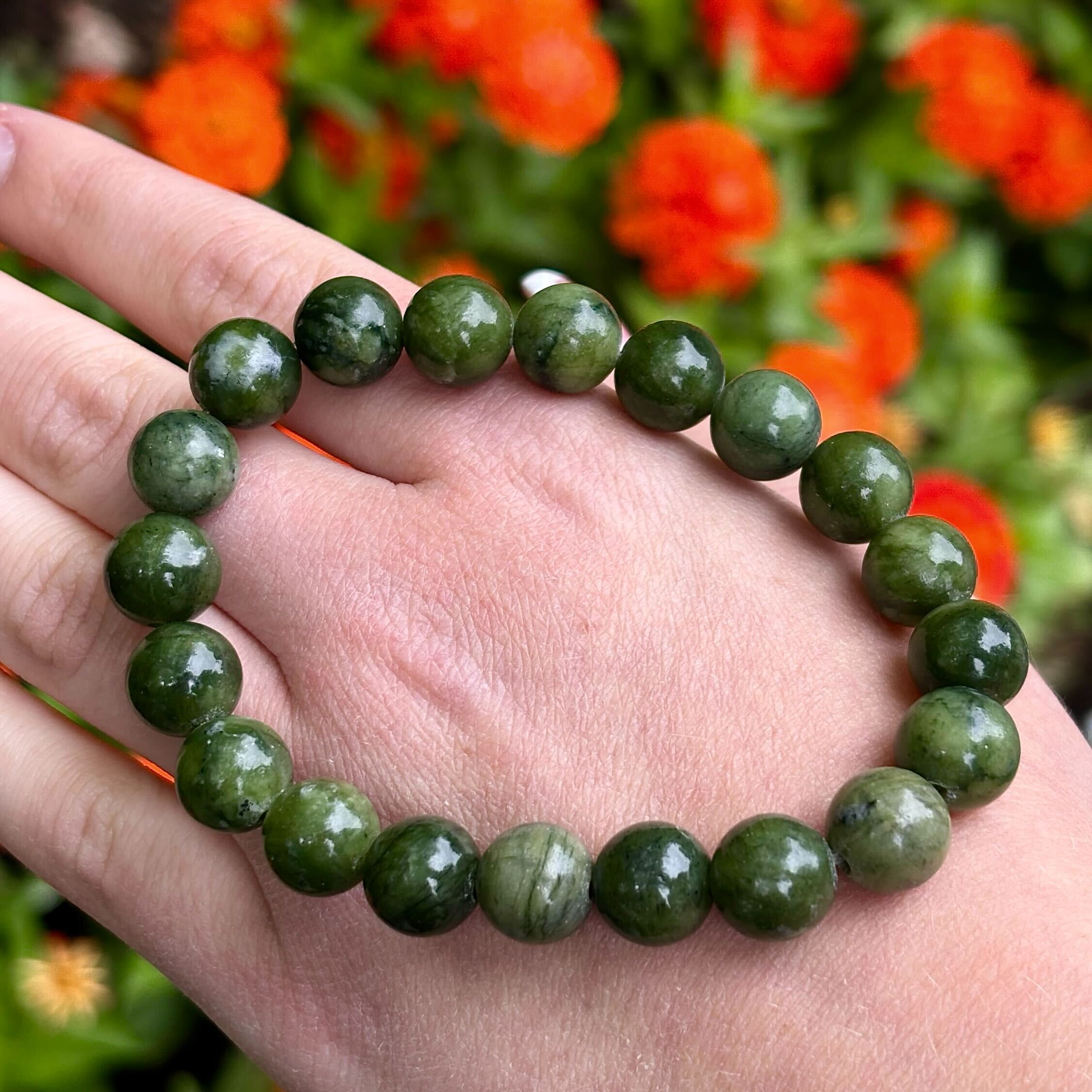 Connemara Marble Beads Stretch Bracelet