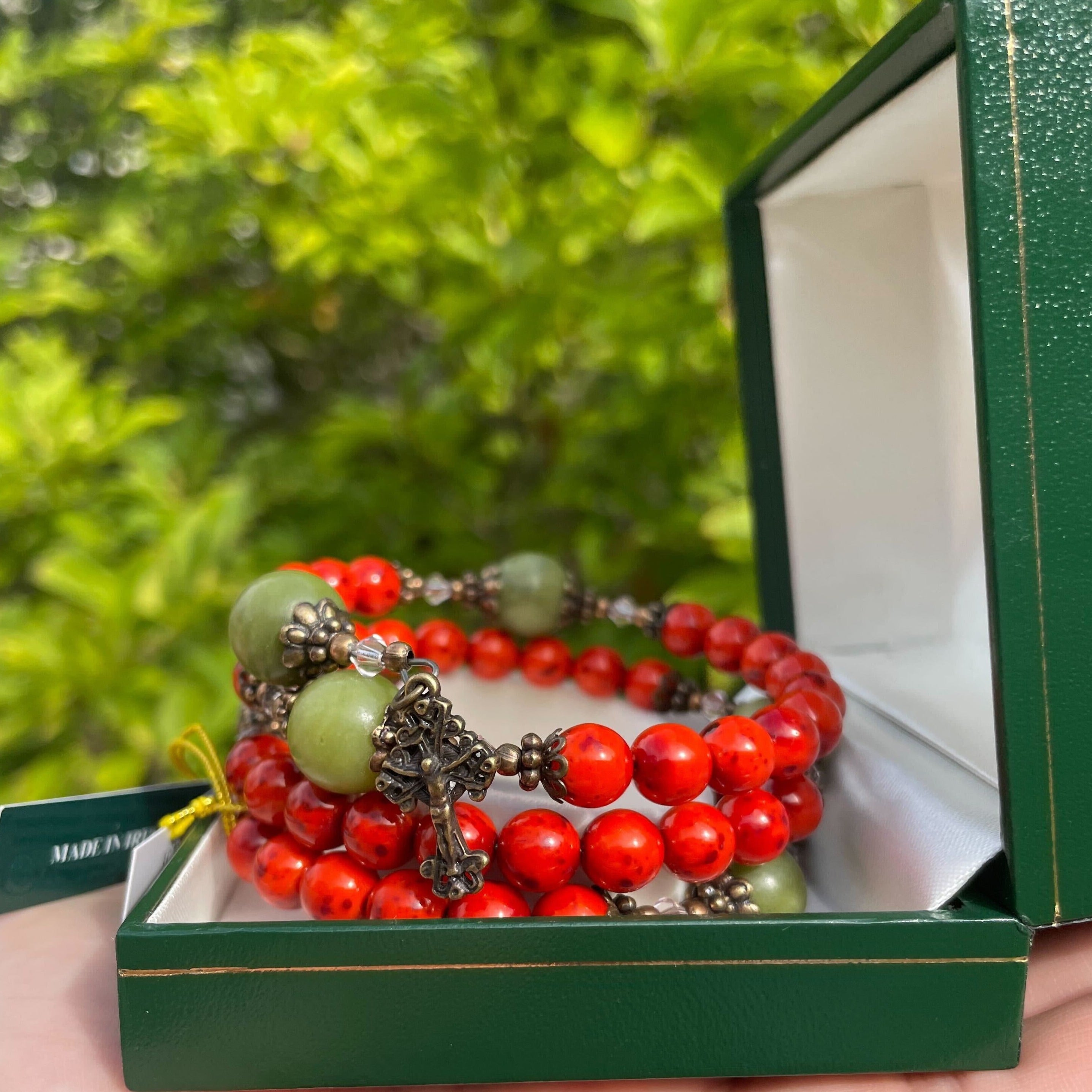 Cardinal Red Rosary Bracelet