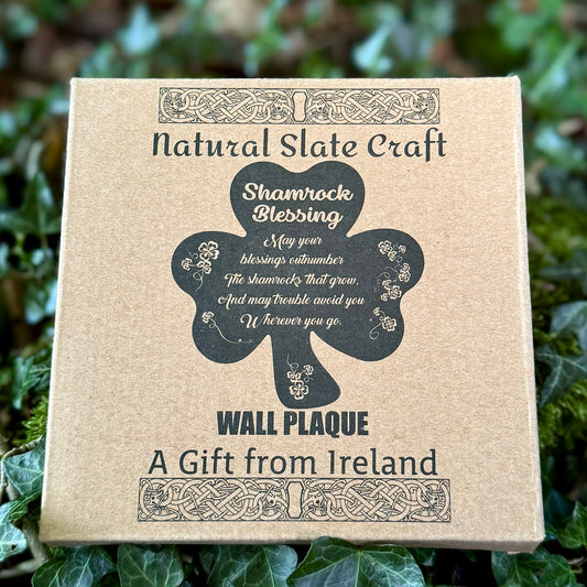 Shamrock Slate Irish Blessing Sign