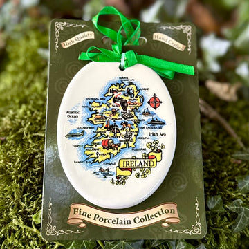 Irish Map Ceramic Ornament