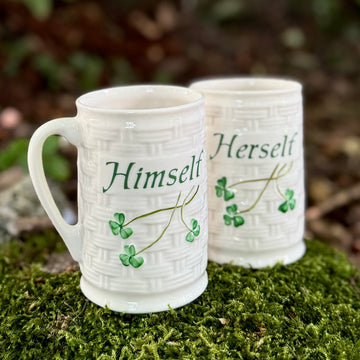 Belleek Himself & Herself Irish Mug Set