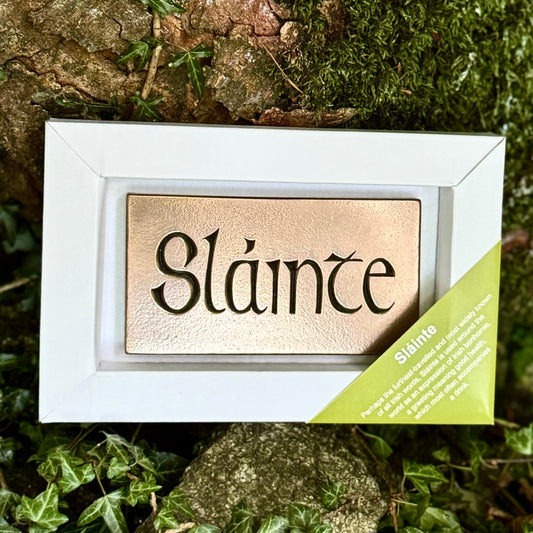 Bronze "Sláinte" (Health) Wall Plaque