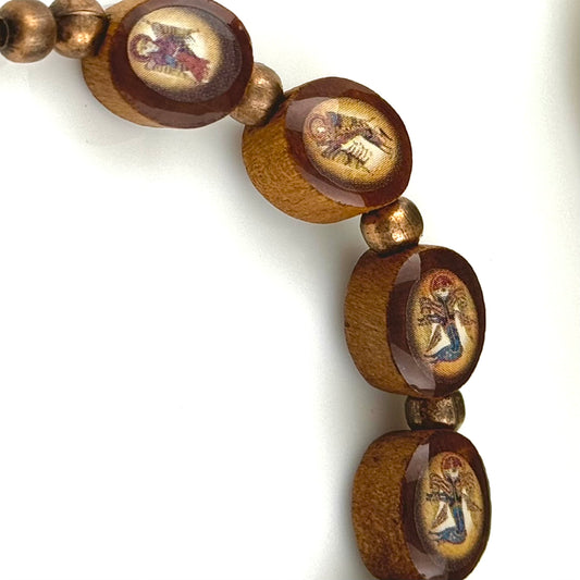 Wooden Rosary Bracelet Inspired by The Book Of Kells