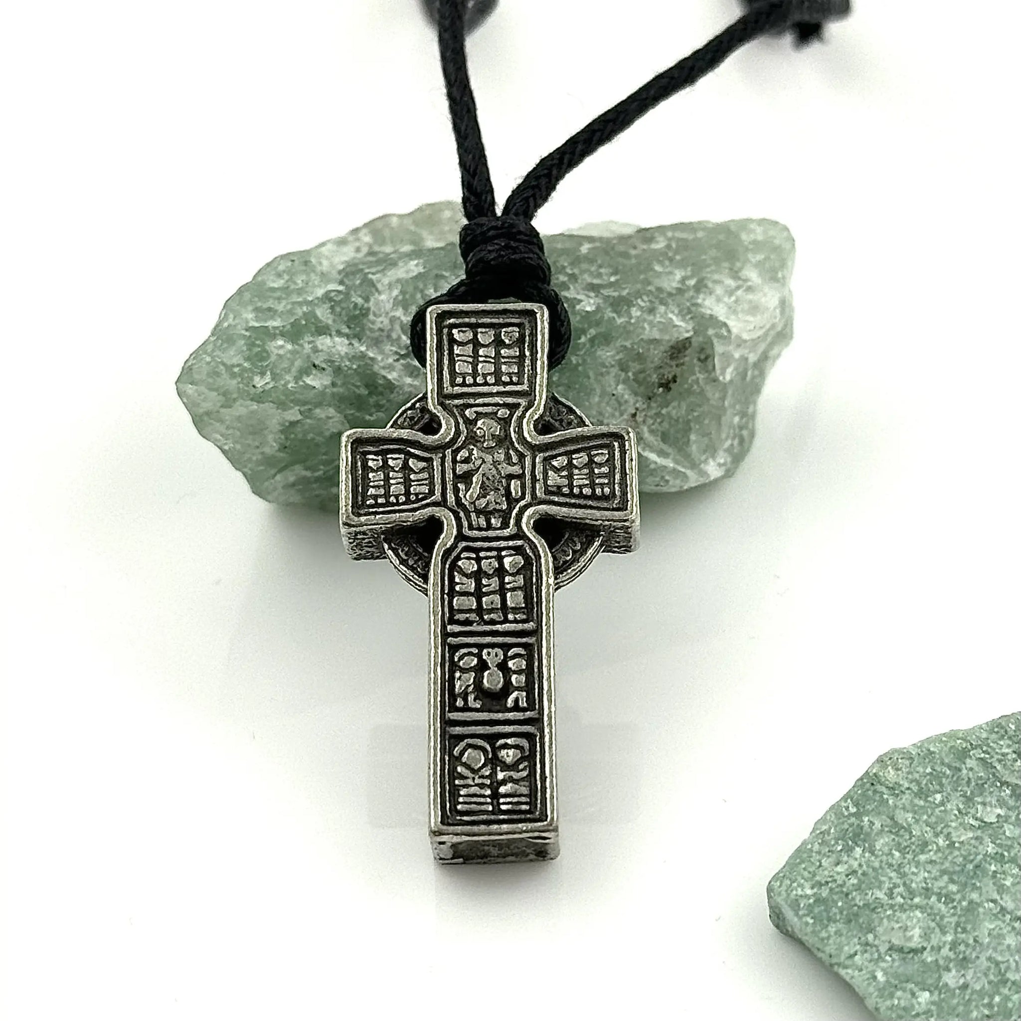 Celtic Cross Pewter Choker Necklace