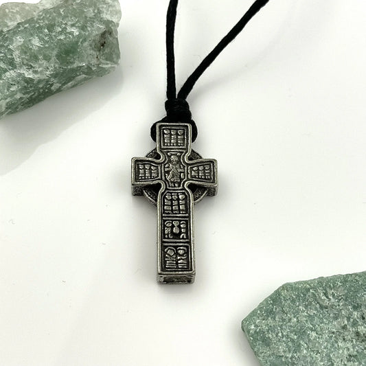 Celtic Cross Pewter Choker Necklace