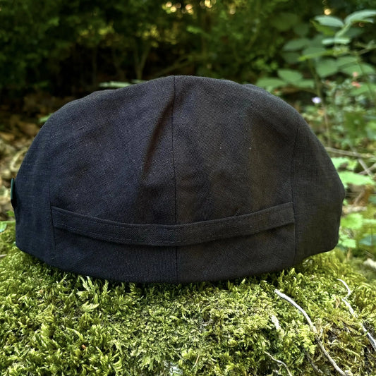 Black Linen Cap