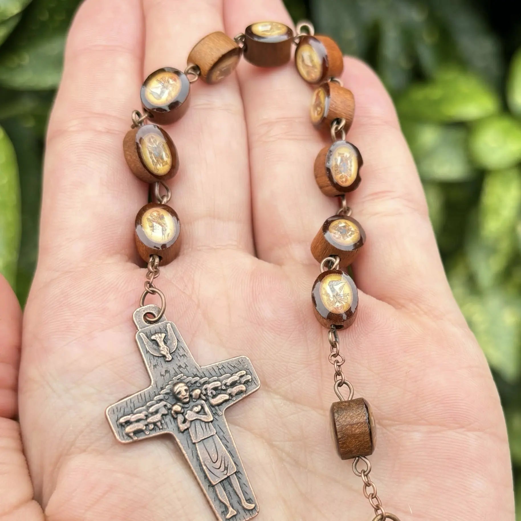 Rosary Keychain from Ireland with Beads inspired by Book of Kells