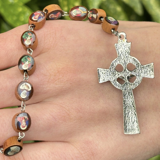 Rosary Keychain the Saints of Ireland