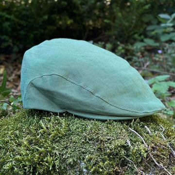 Green Trinity Linen Cap