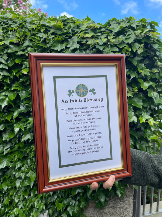 Framed Irish Blessing Print