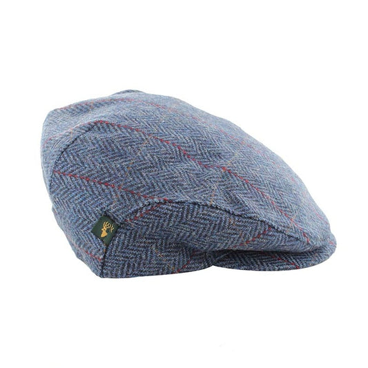 Trinity Irish Flat Cap in Blue Plaid