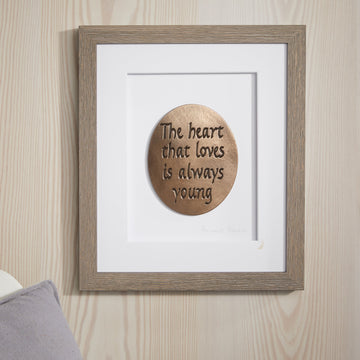 Wild Goose The heart that loves is always young Framed Wall Plaque