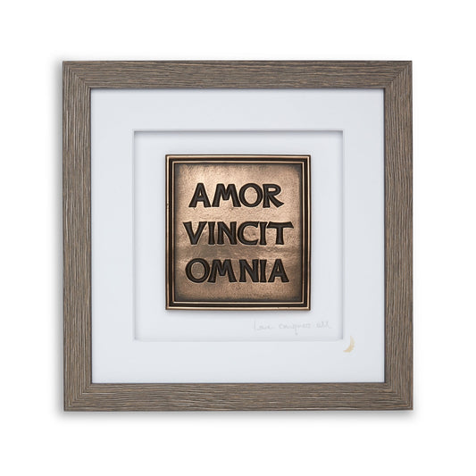 Wild Goose Amor Vincit Omnia (Love Conquers All) Framed Wall Plaque