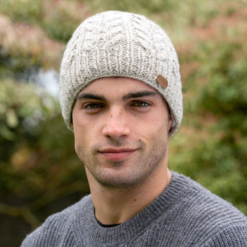 Aran Cable Pullon Hat Oatmeal