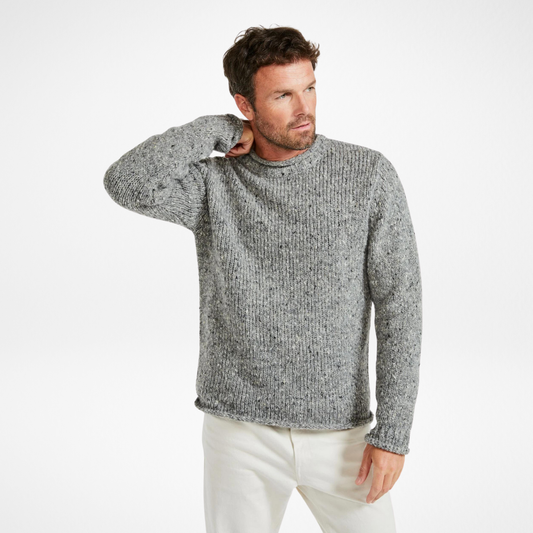 Raheen Tweed Roll Neck Mens Sweater