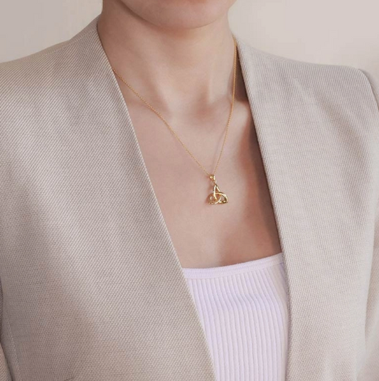 14KT Gold Vermeil Trinity Knot Necklace