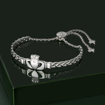 Celtic Claddagh Draw String Bangle