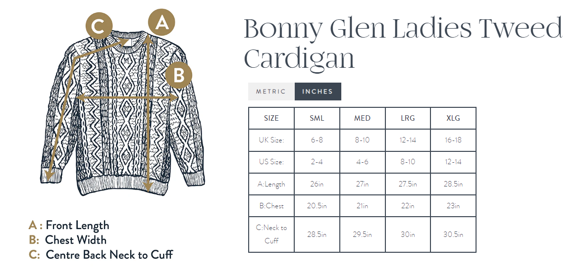 Bonny Glen Ladies Tweed Cardigan