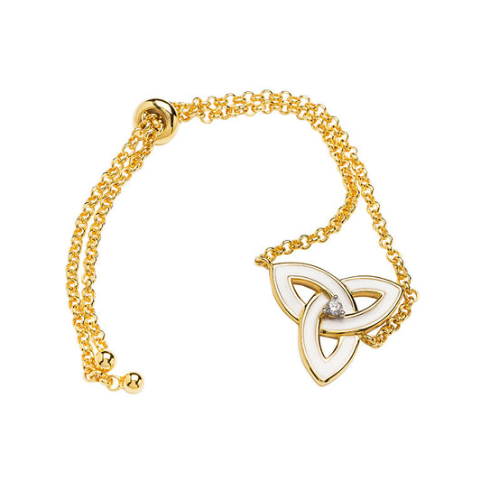 Gold Vermeil Enamel Trinity Knot Bracelet