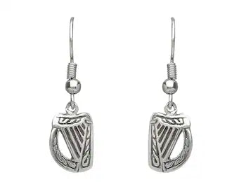 Celtic Legend Harp Earrings