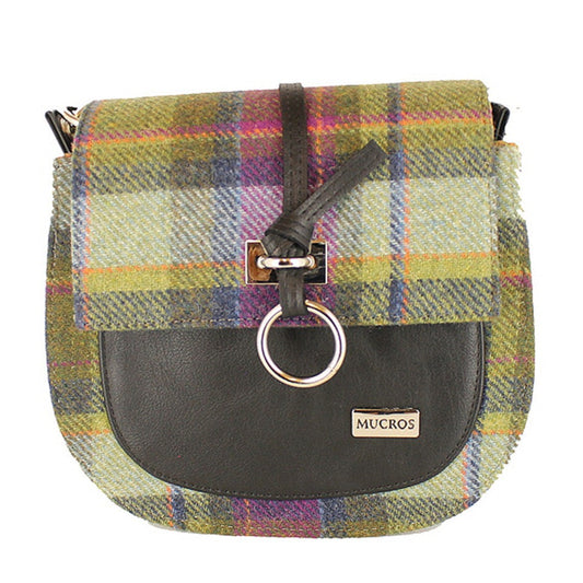 Grace Tweed Bag - Green & Purple