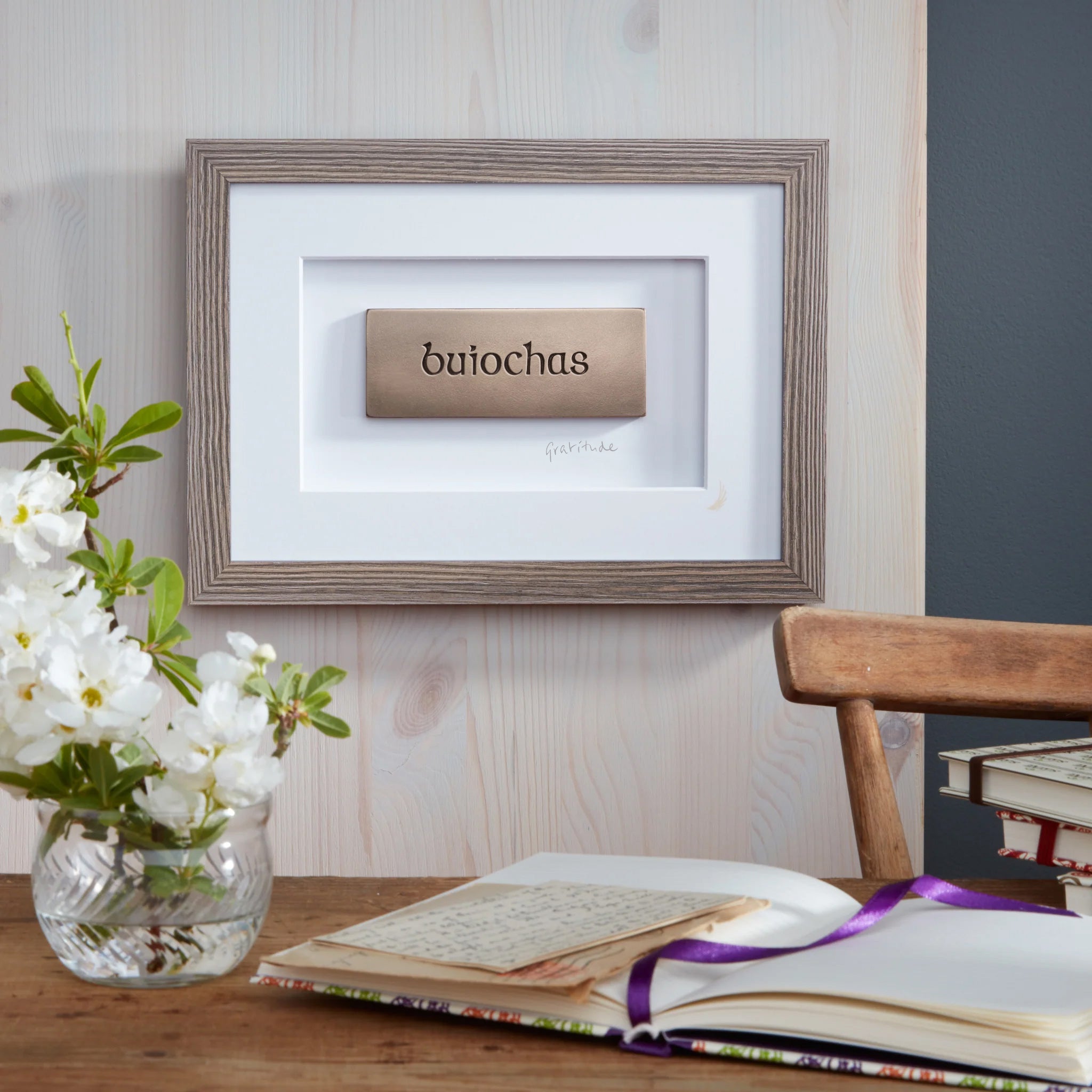 Wild Goose Buíochas (Gratitude) Framed Wall Plaque