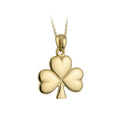 14K GOLD SHINY SHAMROCK PENDANT