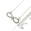 Sterling Silver Marcasite Infinity Trinity Knot Necklace