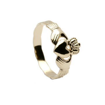 10k Gold Claddagh Ring With Braided Band