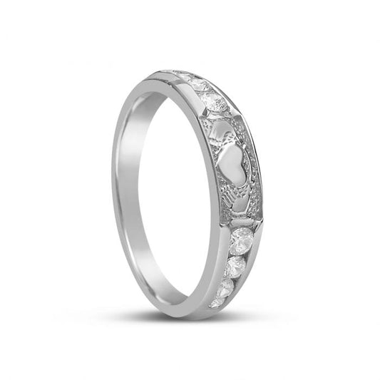 Diamond Claddagh Eternity Ring