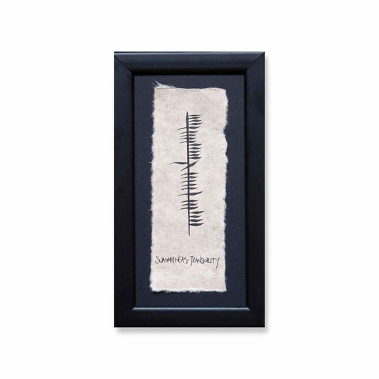 Ogham 'Suaimhneas' (Tranquility) Framed Gift